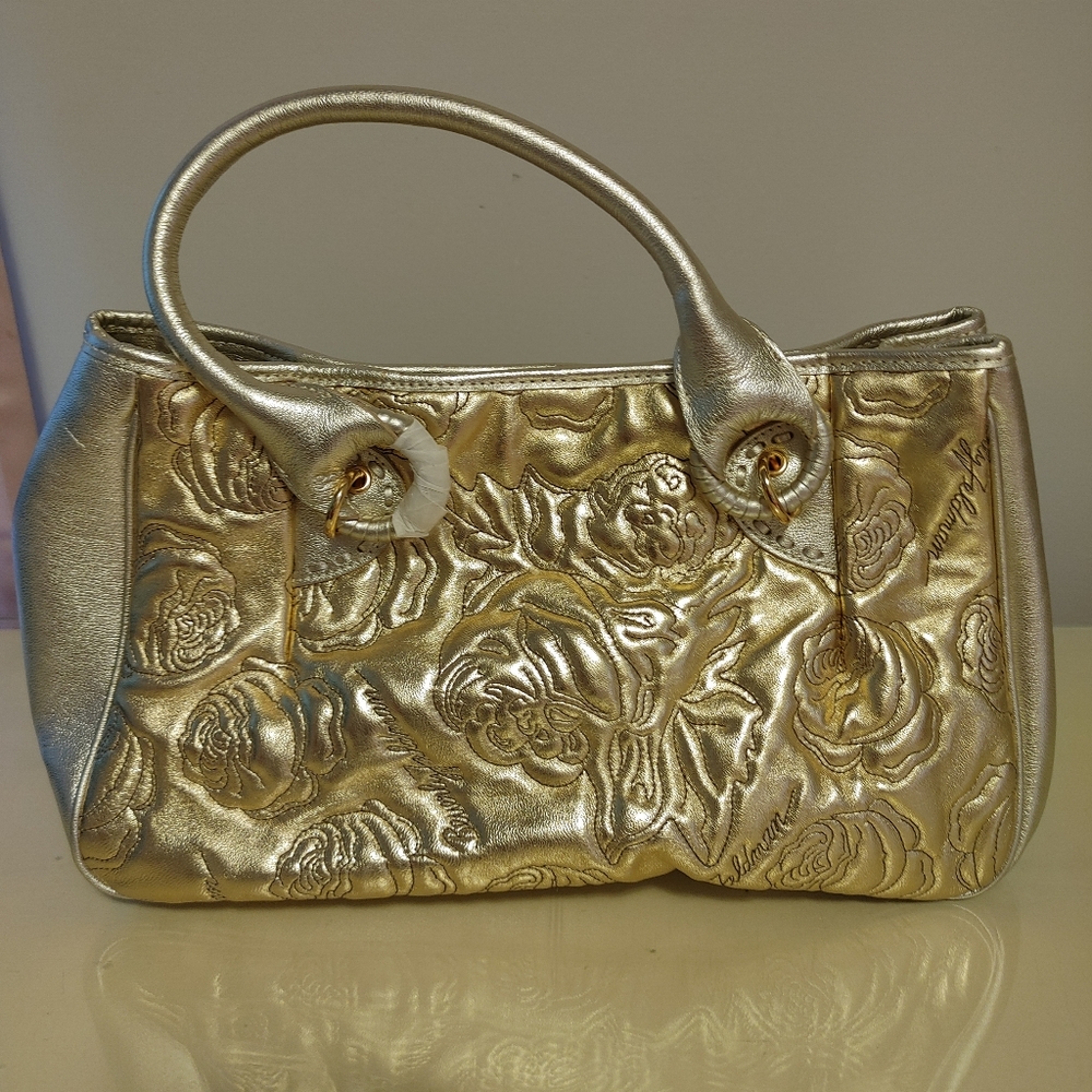 Vintage Beverly Feldman gold/patina handheld bag - Picture 3 of 7